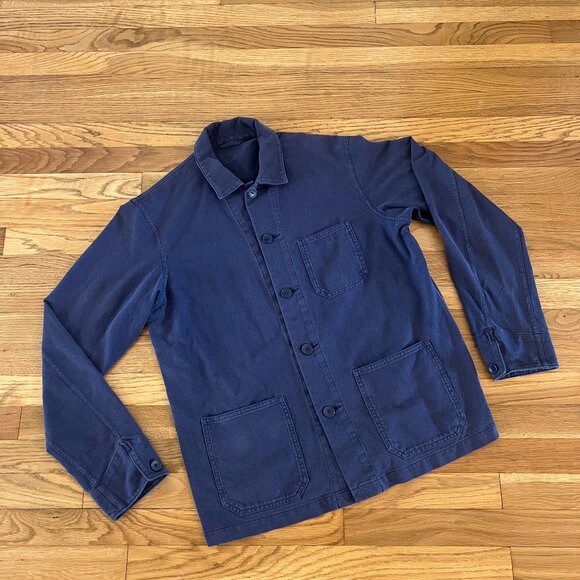 Uniqlo Blue “Washed Jersey Work Jacket" Chore Jacket - Men's Medium - Picture 1 of 3